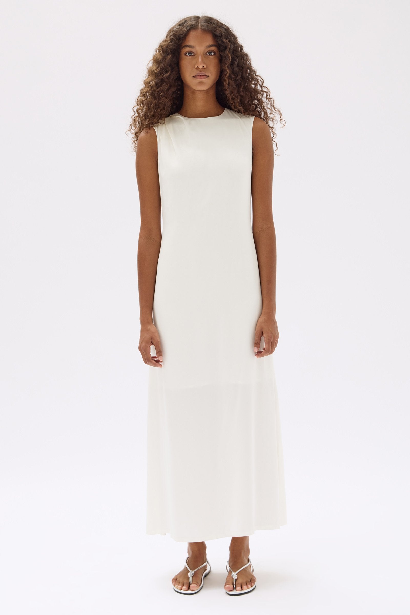 Leah Asymmetric Drape Maxi Dress