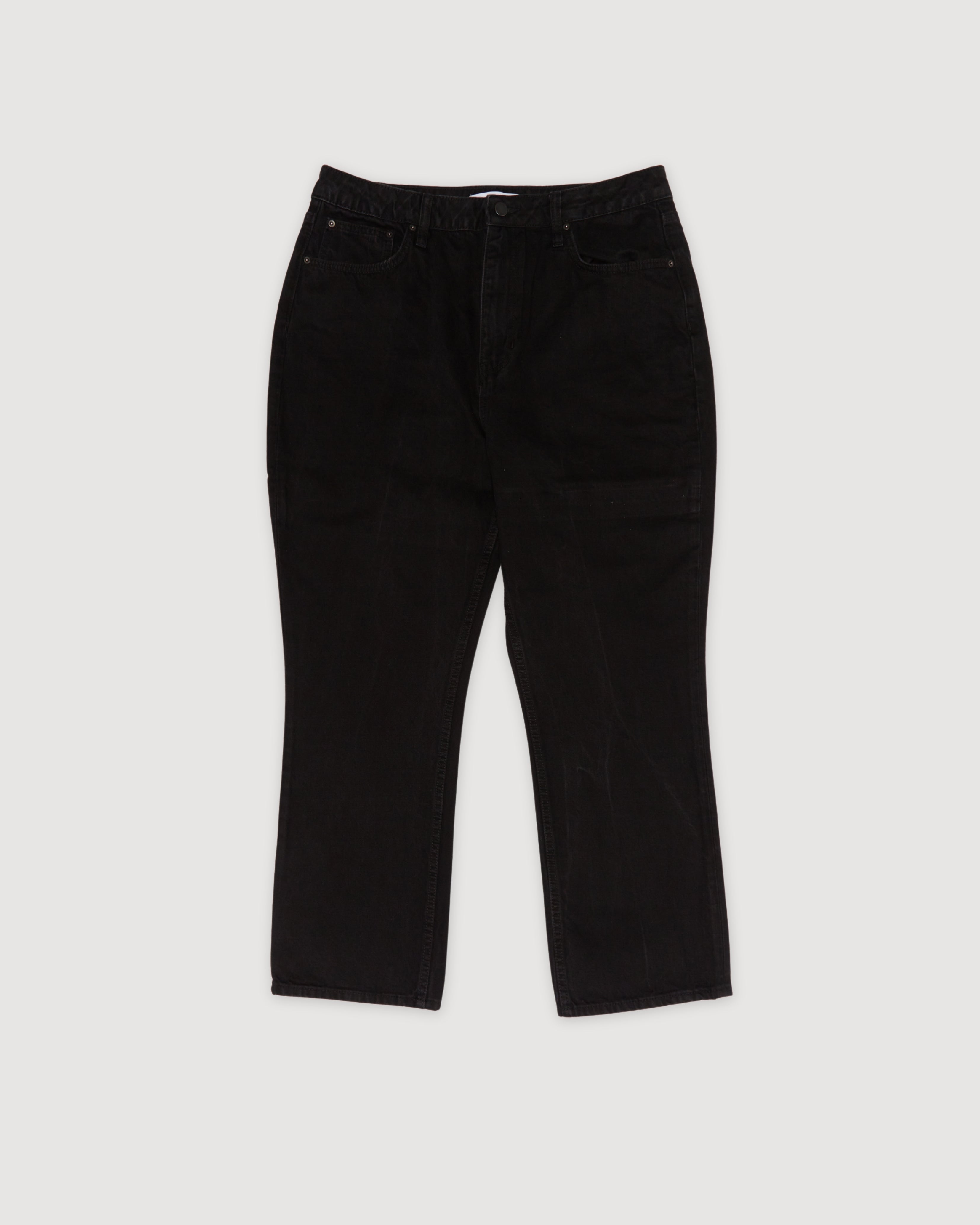 Re-Worn Cotton Denim Straight Leg Jean