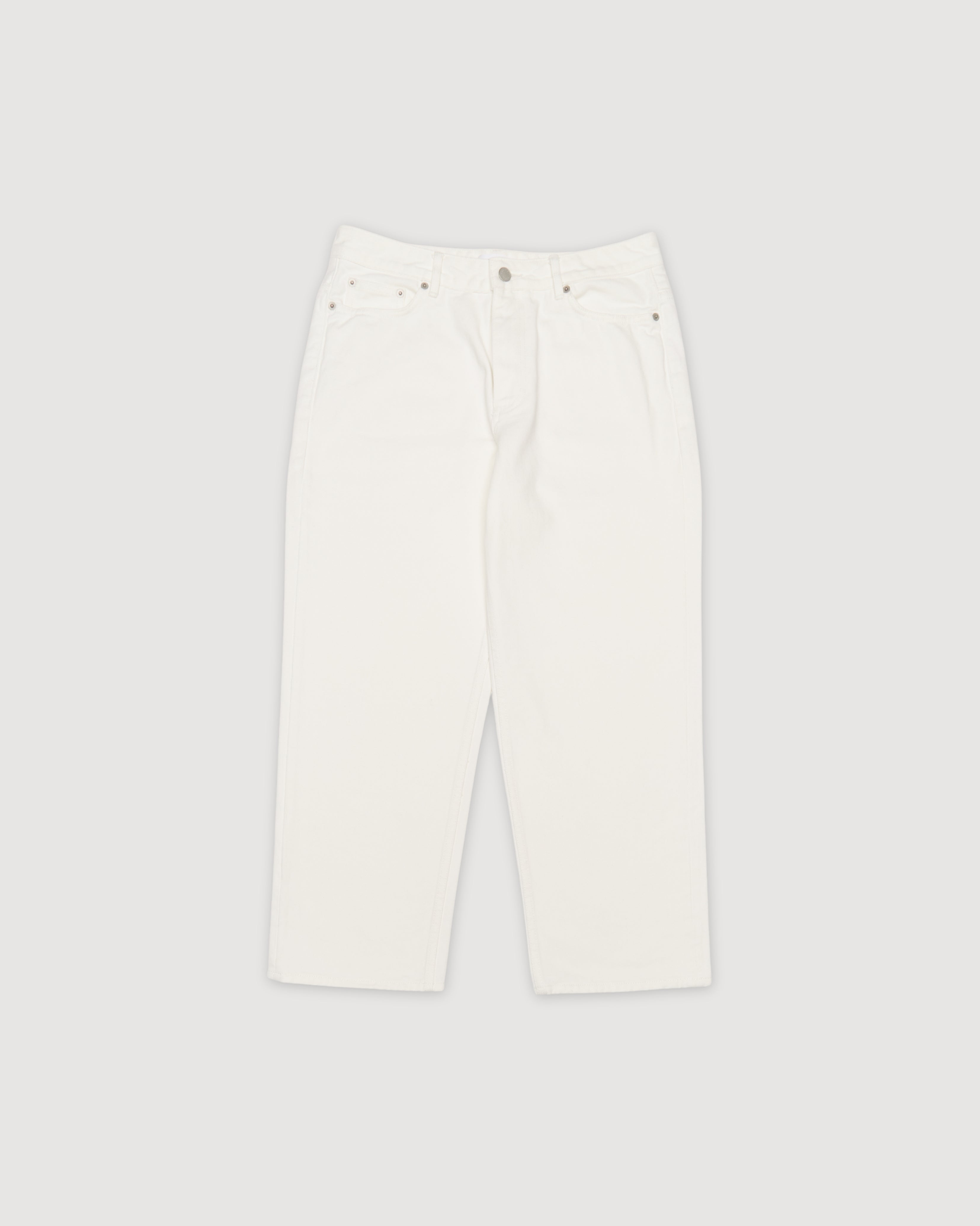Re-Worn Cotton Denim Straight Leg Jean