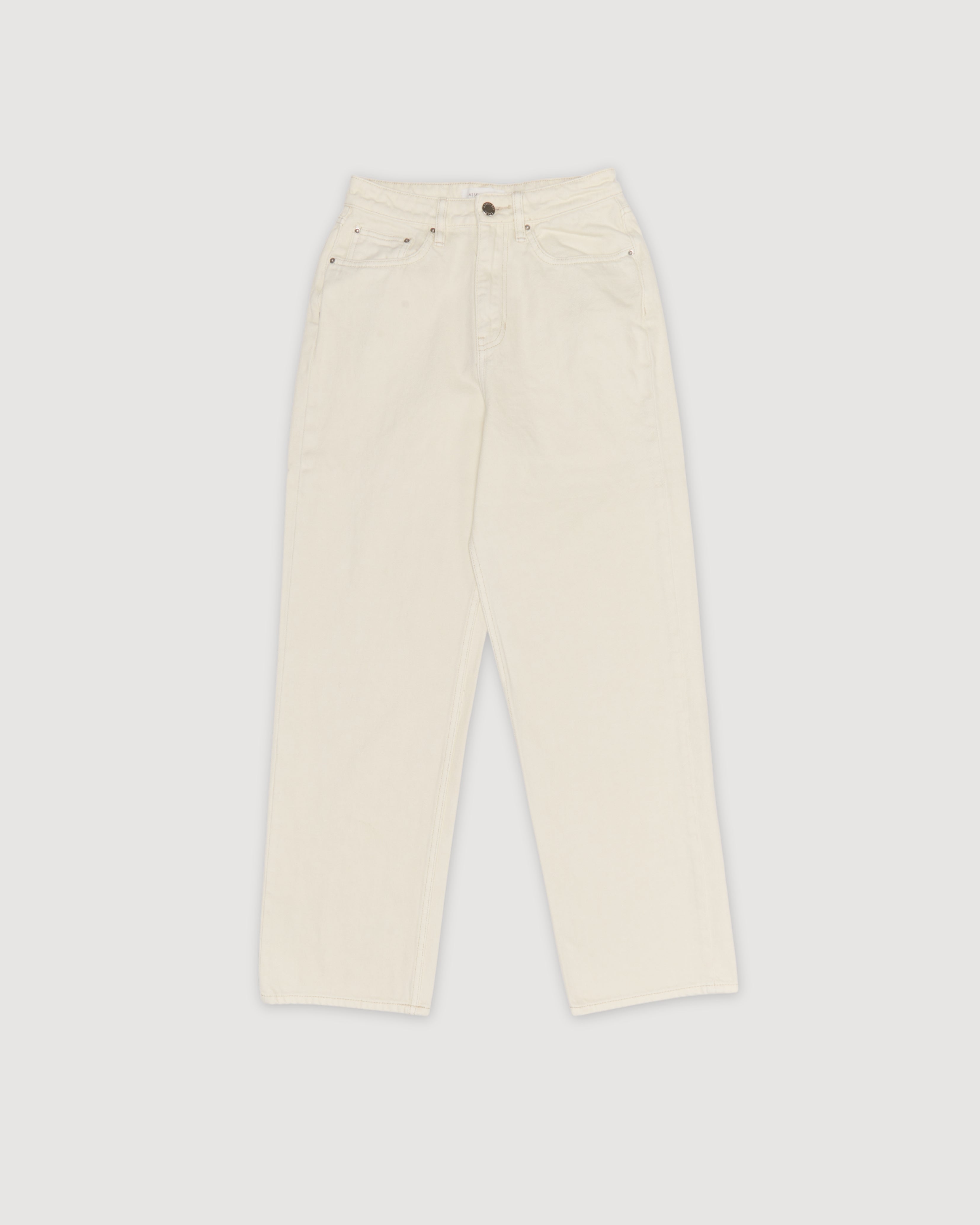 Re-Worn Cotton Denim Wide Leg Jean
