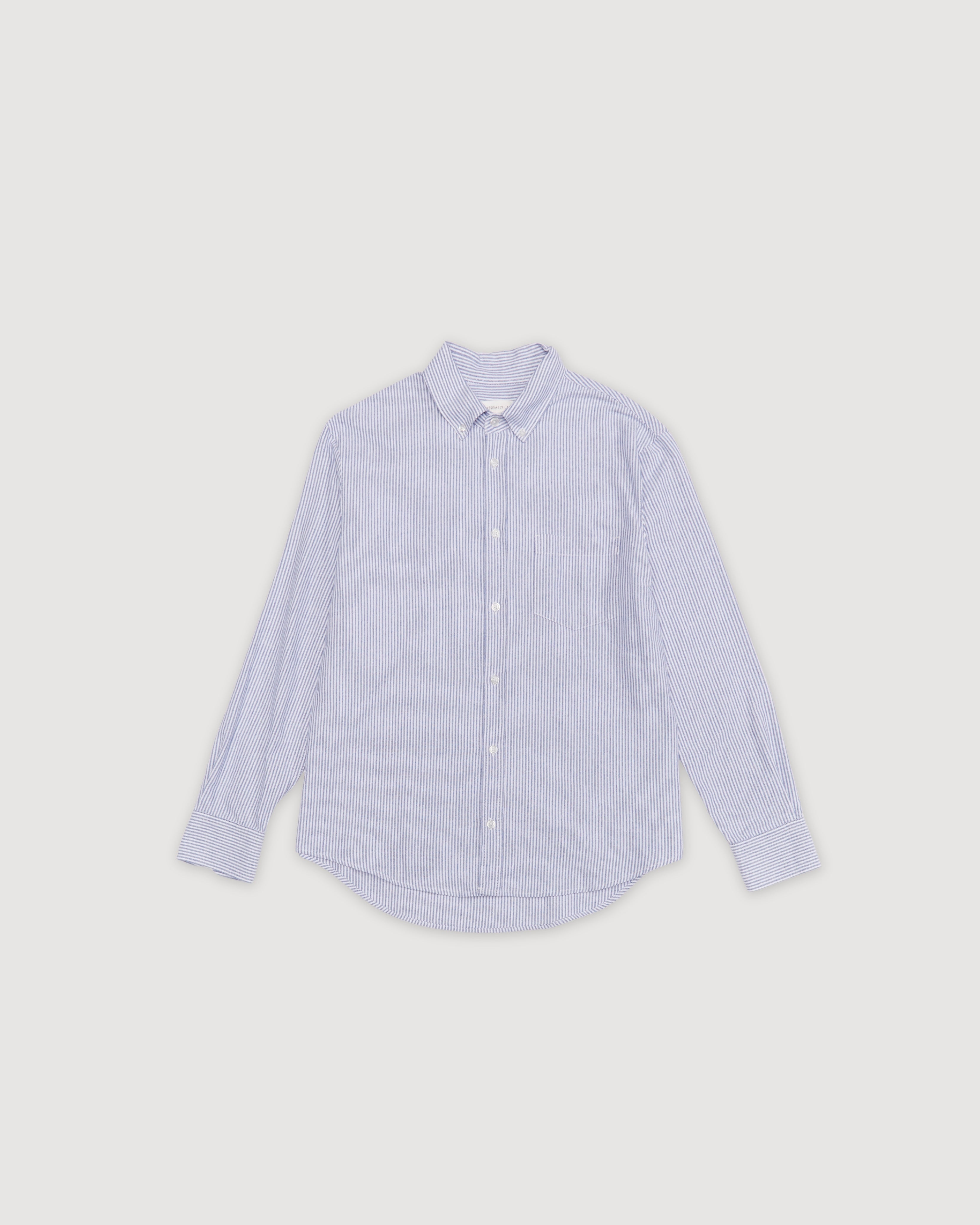 Re-Worn Mens Cotton Stripe Long Sleeve Shirt