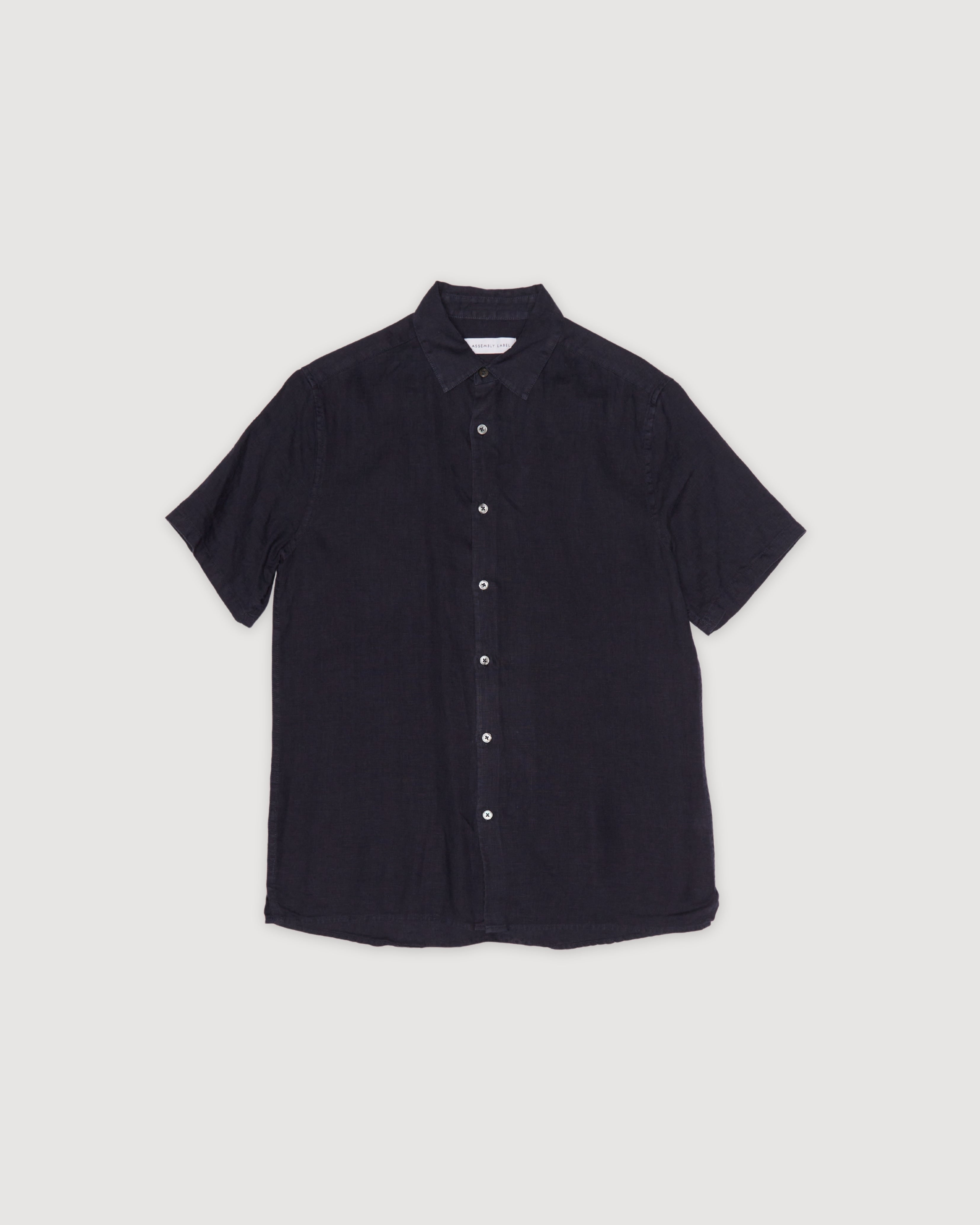 Re-Worn Mens Linen Short Sleeve Shirt