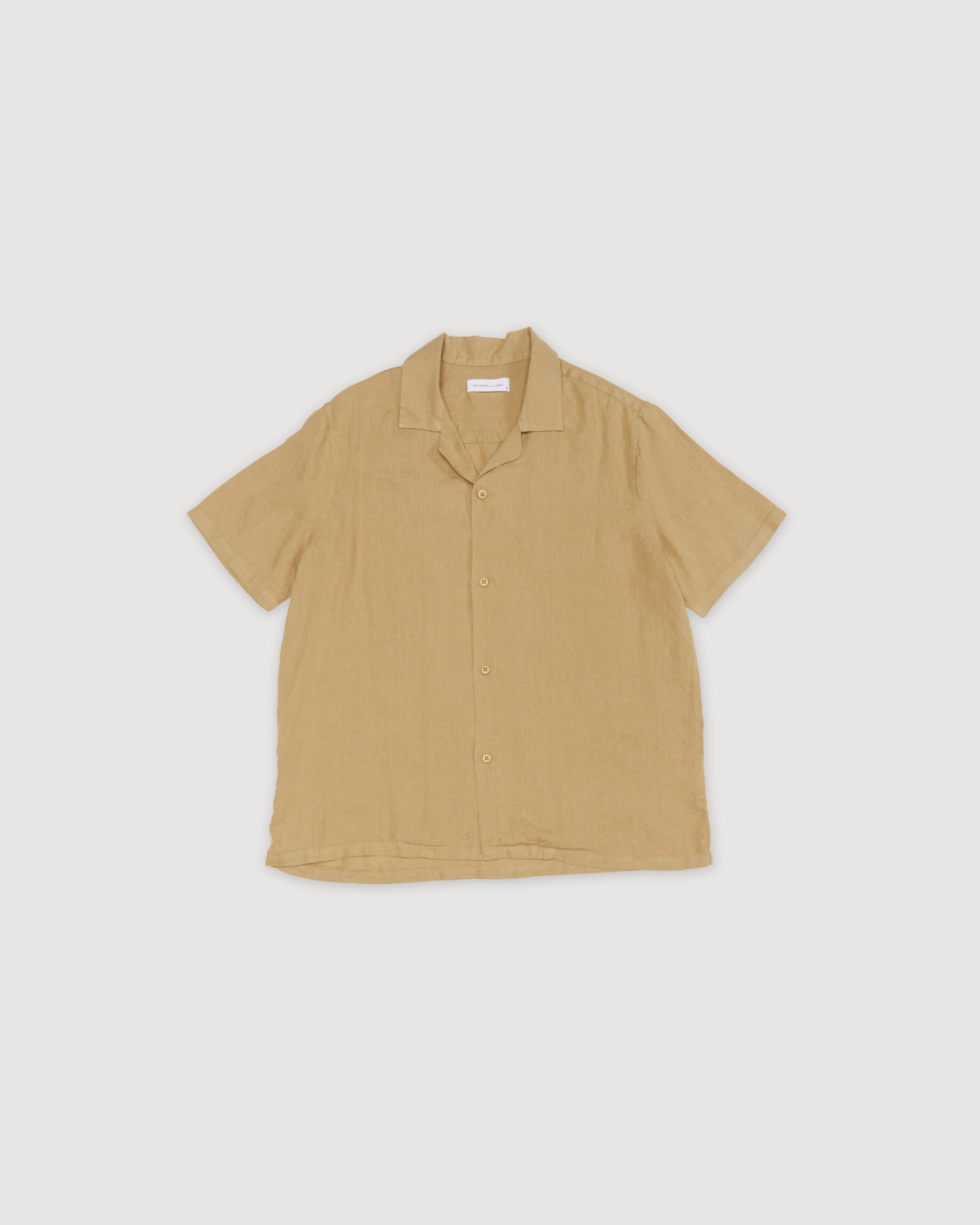 Re-Worn Mens Linen Textured Short Sleeve Shirt