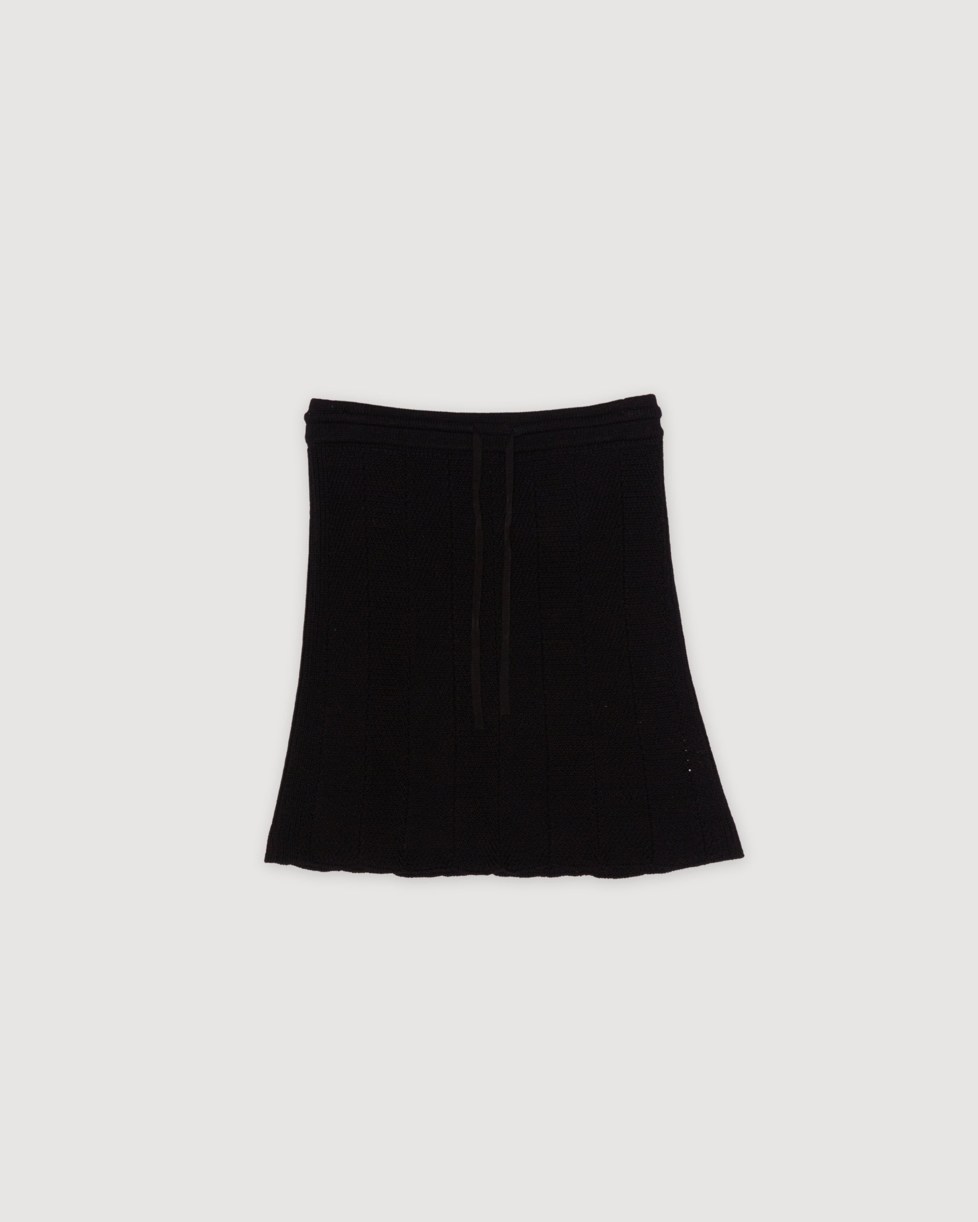 Re-Worn Womens Cotton Blend Textured Mini Skirt