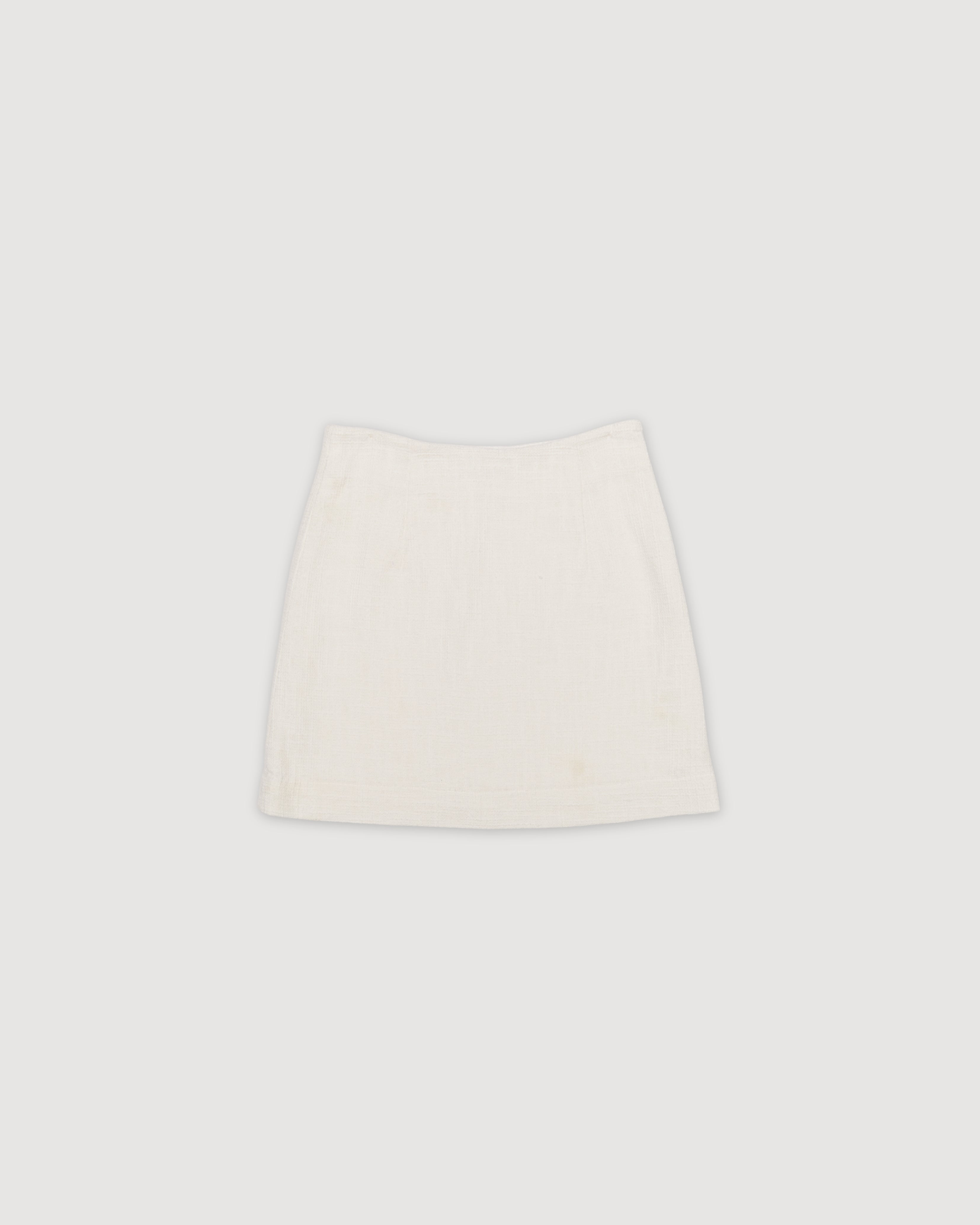 Re-Worn Womens Cotton Textured Mini Skirt