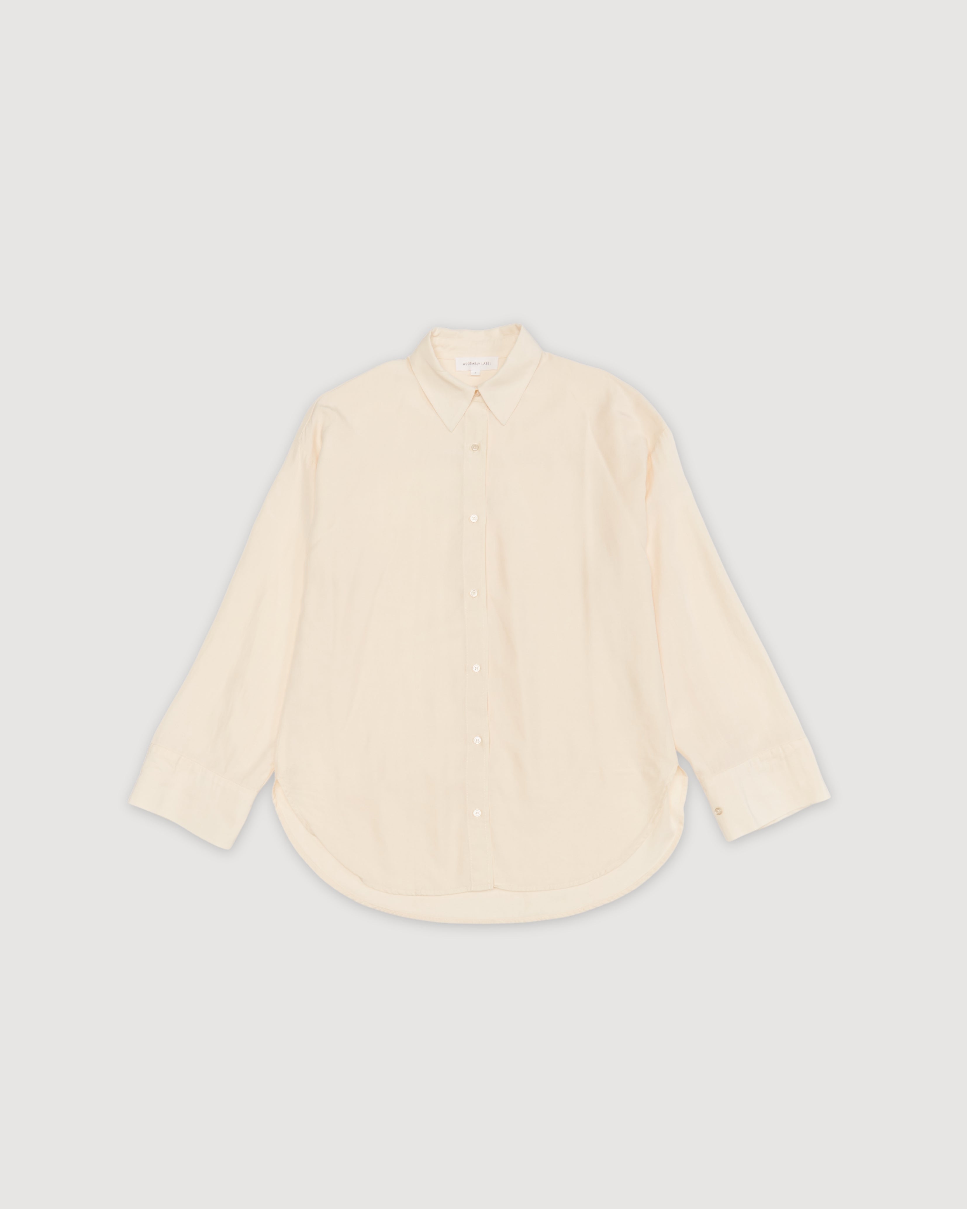 Re-Worn Womens Linen Blend Long Sleeve Shirt