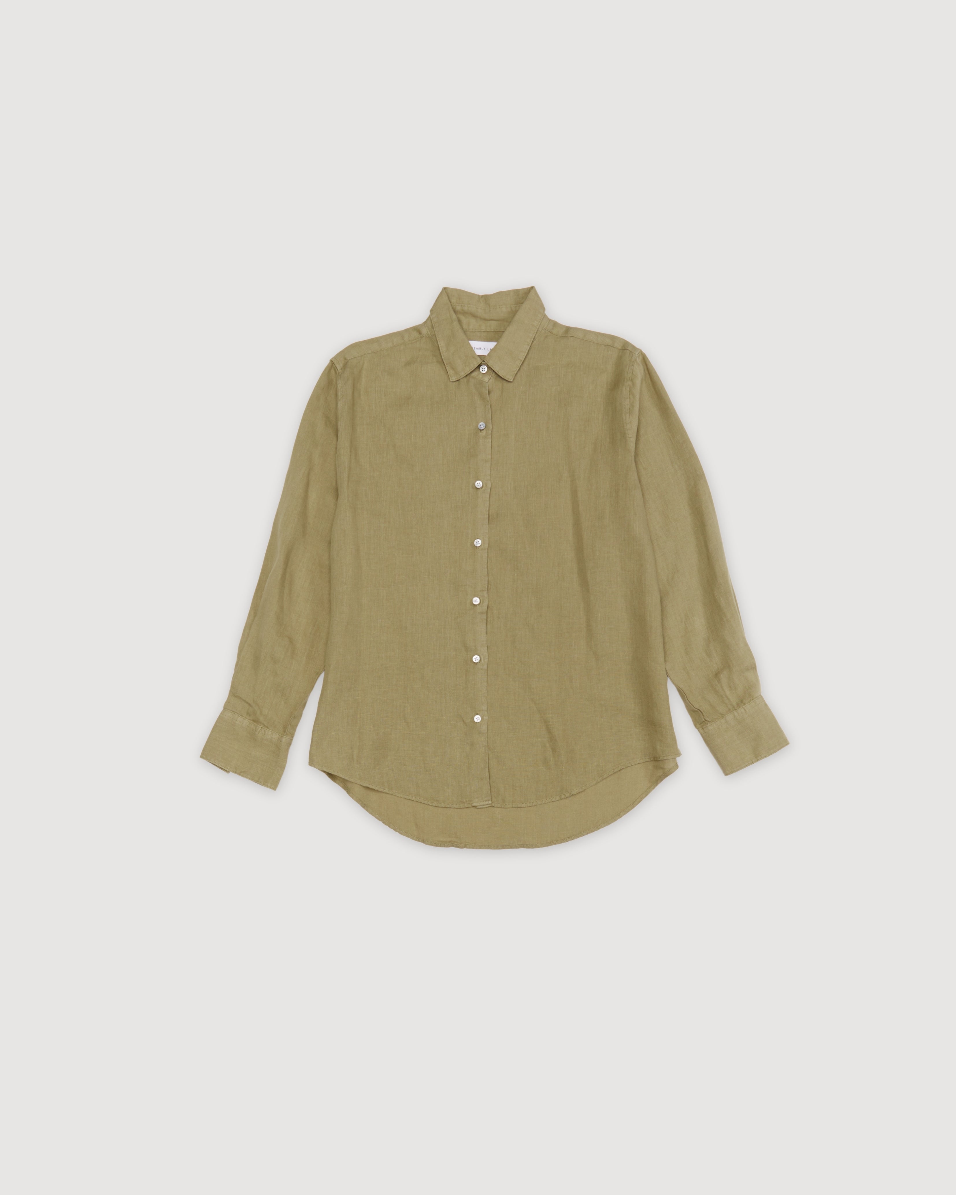 Re-Worn Womens Linen Long Sleeve Shirt