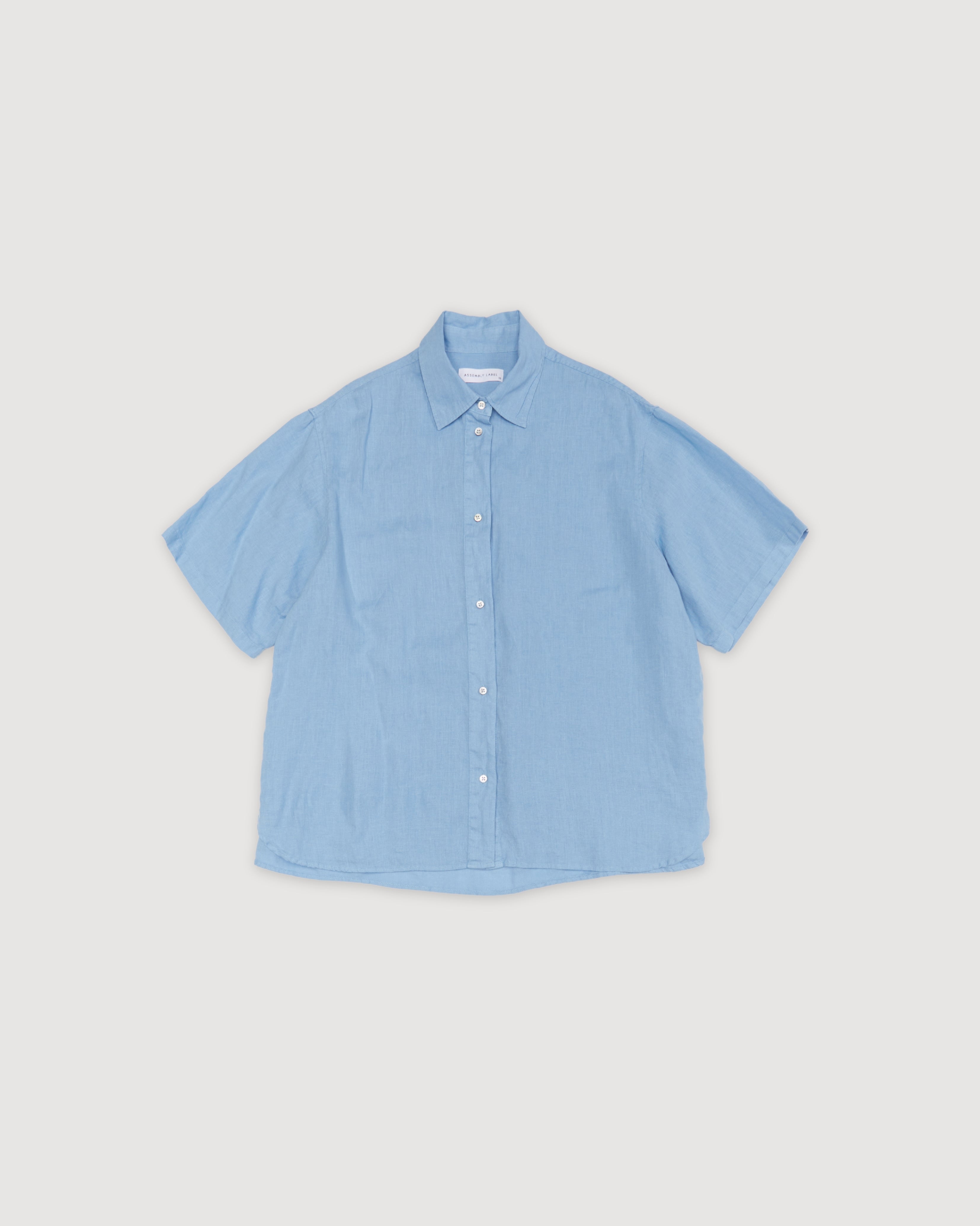 Re-Worn Womens Linen Short Sleeve Shirt