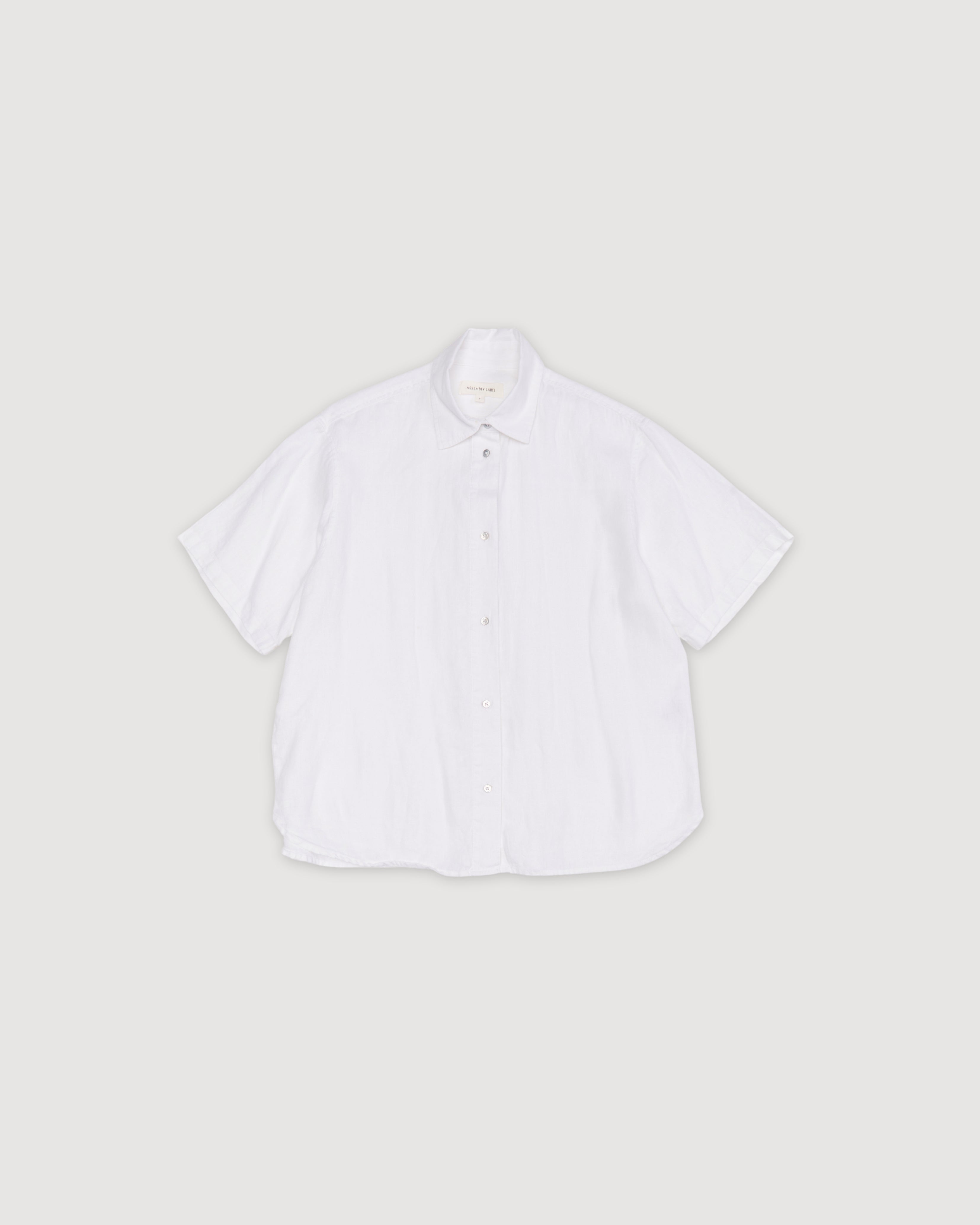 Re-Worn Womens Linen Short Sleeve Shirt