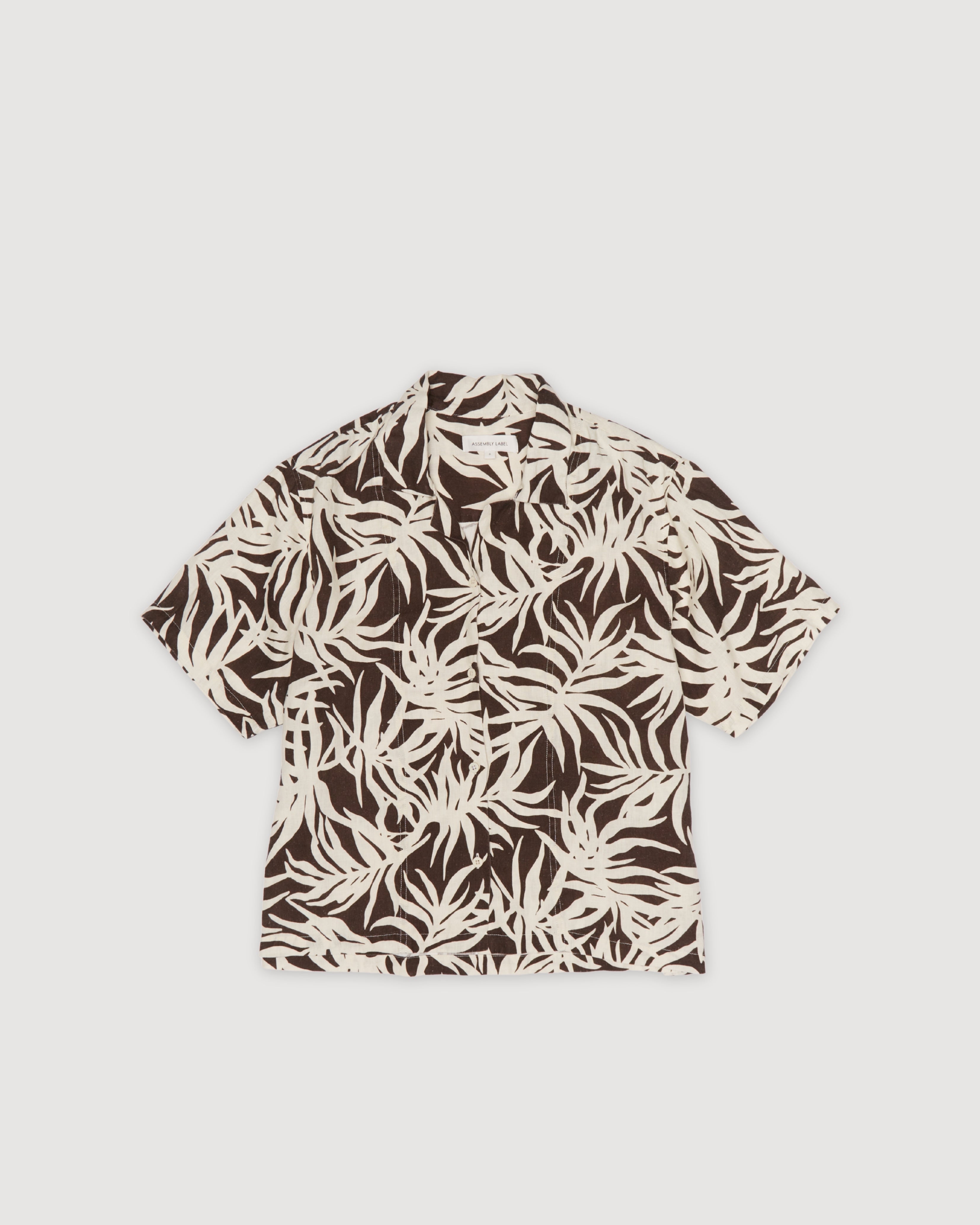 Re-Worn Womens Linen Short Sleeve Shirt