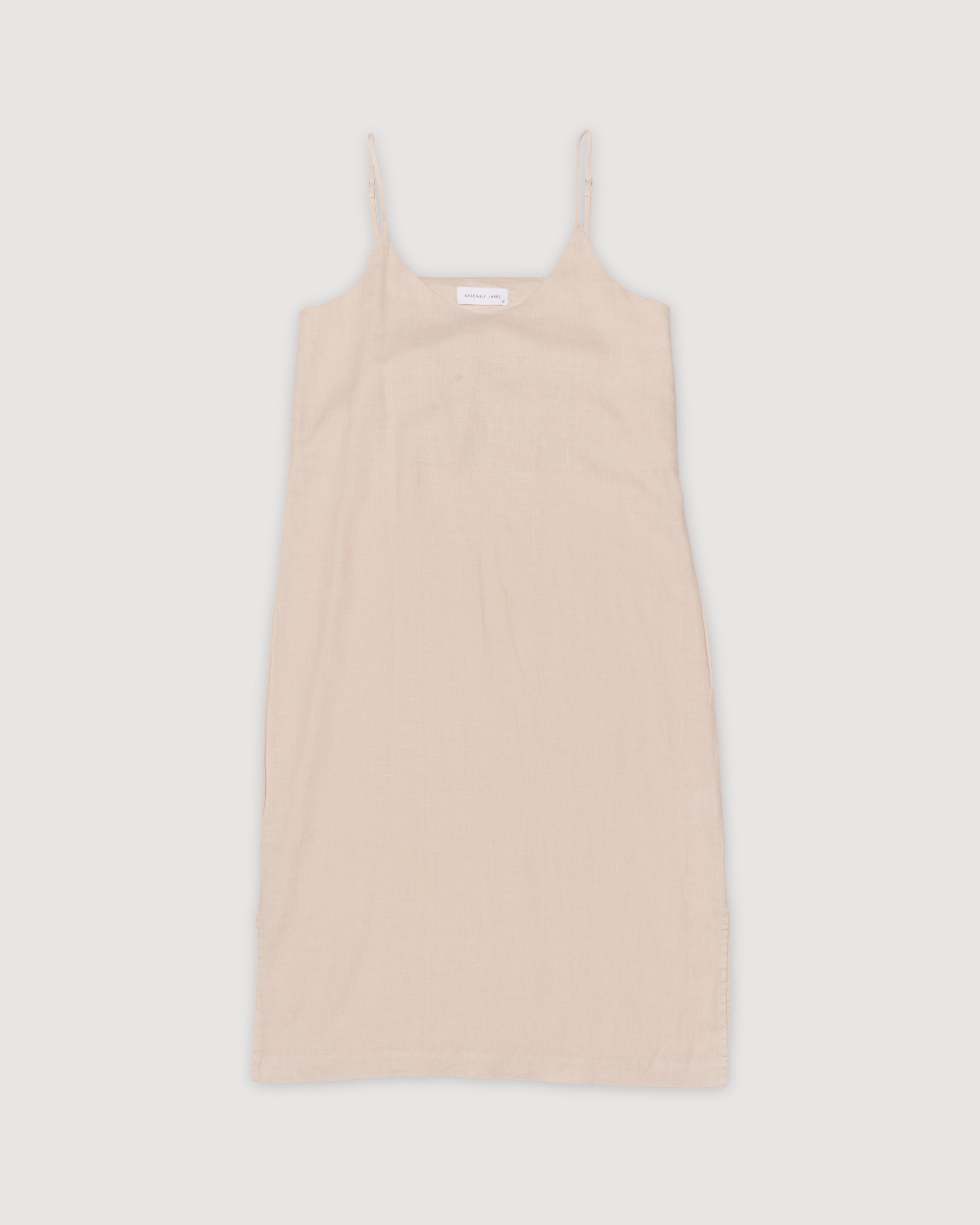 Re-Worn Womens Linen Slip Dress