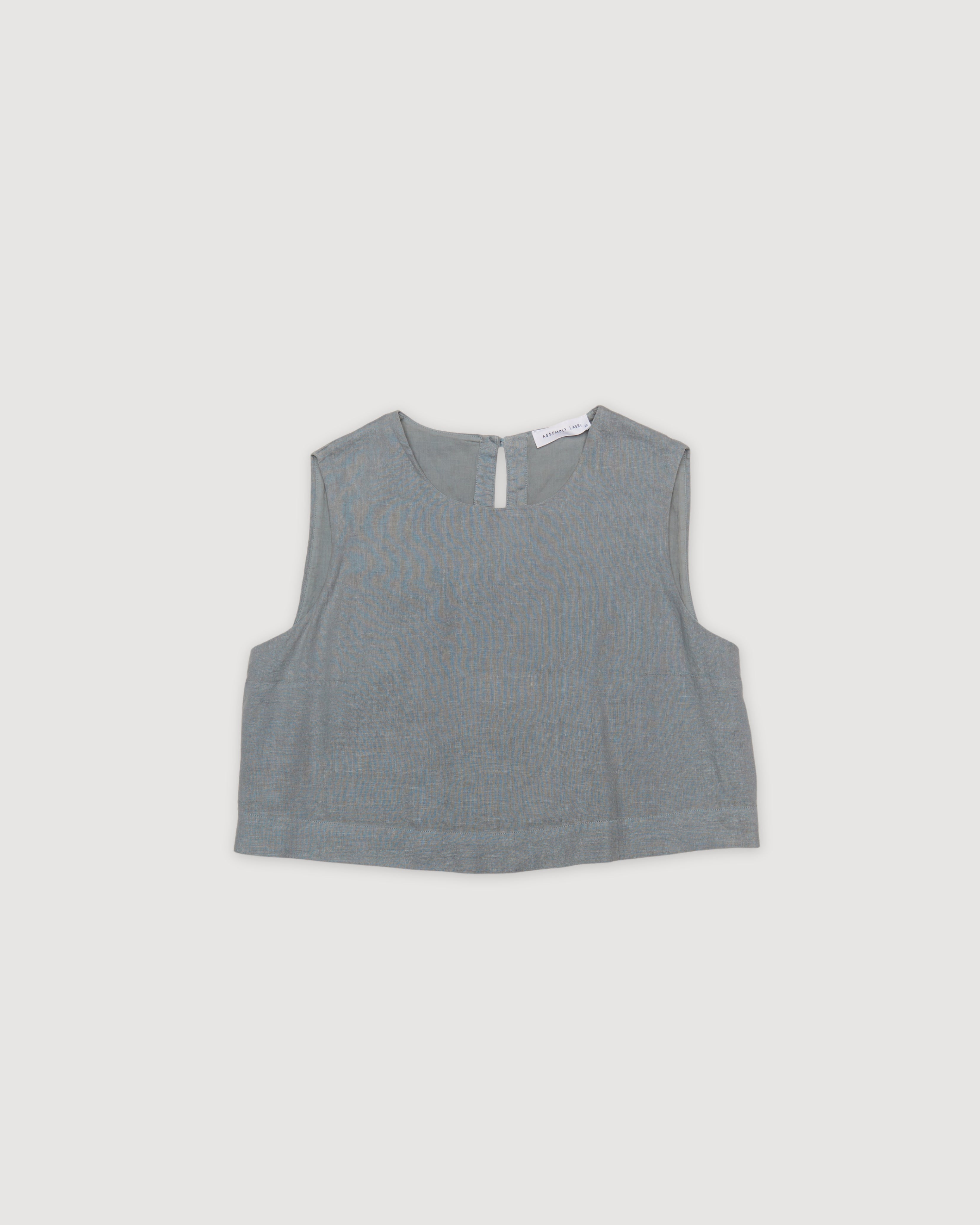 Re-Worn Womens Linen Textured Top