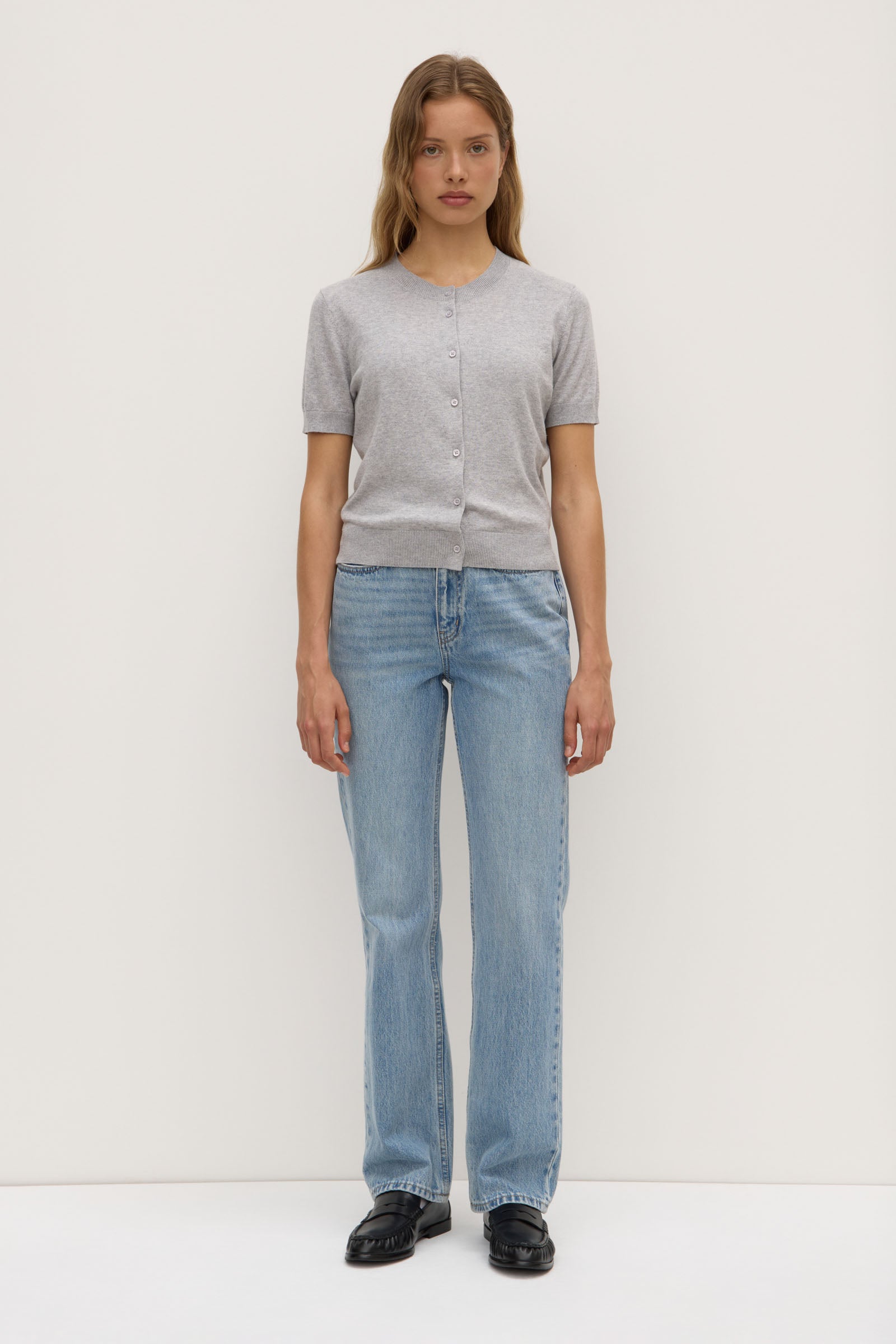 Semra Cotton Cashmere Short Sleeve Cardigan